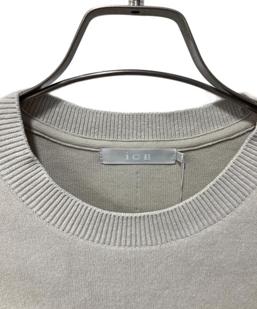 icB（アイシービー）icB (アイシービー) 【洗える】コットンシェニール コクーンスリーブニット グレー サイズ:Sの古着・服飾アイテム