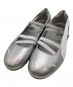 PUMAプーマ）の古着「SPEEDCAT BALLET METALLIC/スピードキャット バレエ メタリック ウィメンズ」｜シルバー