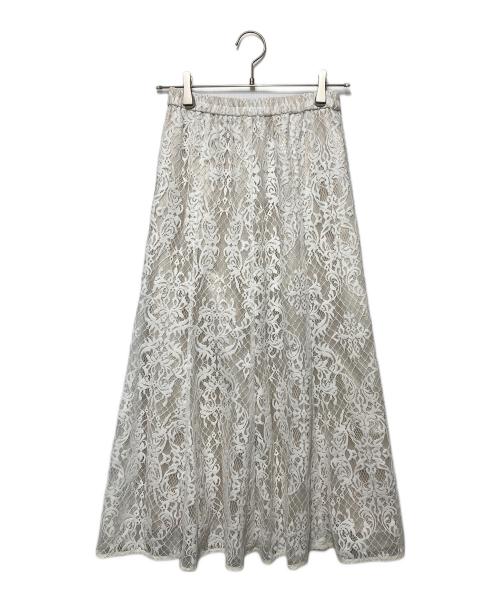 lusteek（ラスティーク）LUSTEEK (ラスティーク) ＬＵレースマーメイドスカート ホワイト サイズ:38の古着・服飾アイテム