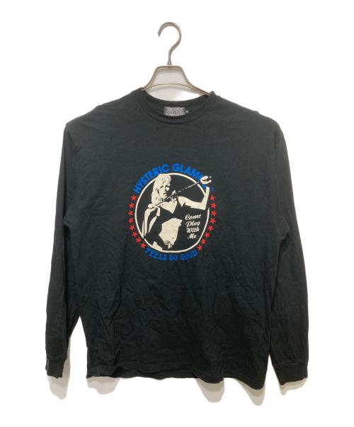 Hysteric Glamour（ヒステリックグラマー）Hysteric Glamour (ヒステリックグラマー) COME PLAY WITH ME Tシャツ/ロングスリーブカットソー ブラック サイズ:XLの古着・服飾アイテム