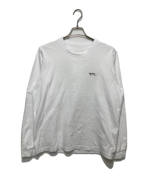 sacai（サカイ）sacai (サカイ) MADSAKI Embroidery ロングスリーブカットソー ホワイト サイズ:4の古着・服飾アイテム