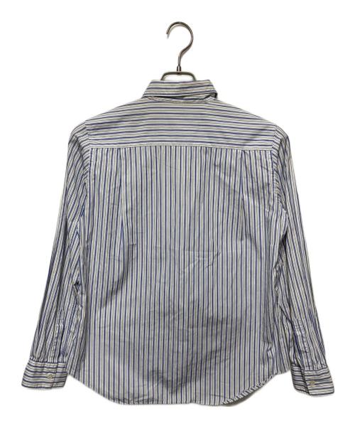 PLAY COMME des GARCONS（プレイコムデギャルソン）PLAY COMME des GARCONS (プレイコムデギャルソン) ストライプシャツ ホワイト×ブルー サイズ:Lの古着・服飾アイテム