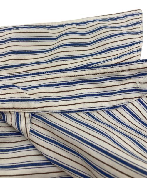 PLAY COMME des GARCONS（プレイコムデギャルソン）PLAY COMME des GARCONS (プレイコムデギャルソン) ストライプシャツ ホワイト×ブルー サイズ:Lの古着・服飾アイテム