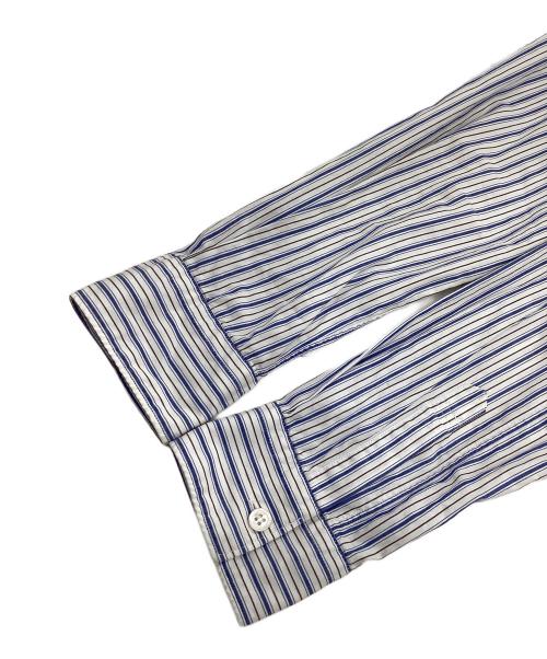 PLAY COMME des GARCONS（プレイコムデギャルソン）PLAY COMME des GARCONS (プレイコムデギャルソン) ストライプシャツ ホワイト×ブルー サイズ:Lの古着・服飾アイテム