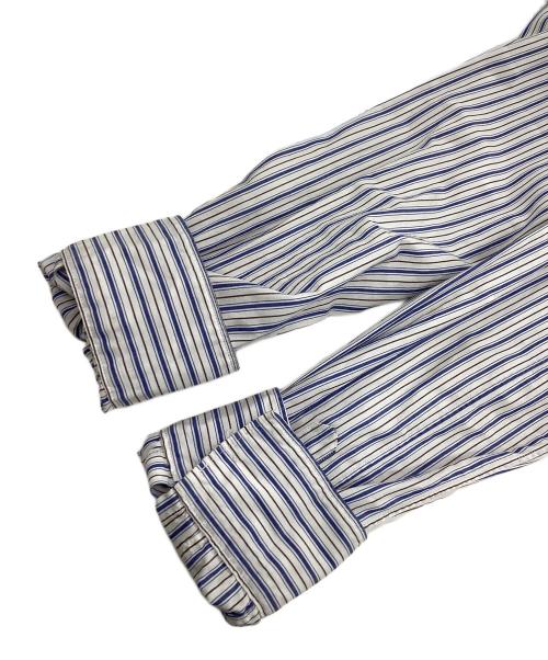 PLAY COMME des GARCONS（プレイコムデギャルソン）PLAY COMME des GARCONS (プレイコムデギャルソン) ストライプシャツ ホワイト×ブルー サイズ:Lの古着・服飾アイテム