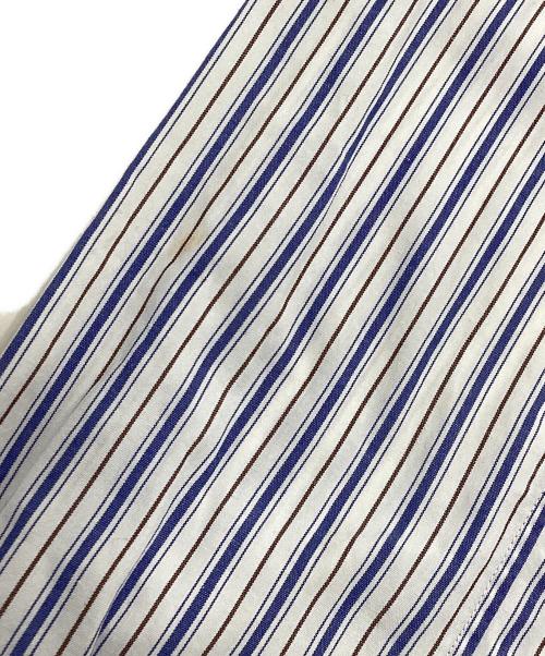 PLAY COMME des GARCONS（プレイコムデギャルソン）PLAY COMME des GARCONS (プレイコムデギャルソン) ストライプシャツ ホワイト×ブルー サイズ:Lの古着・服飾アイテム