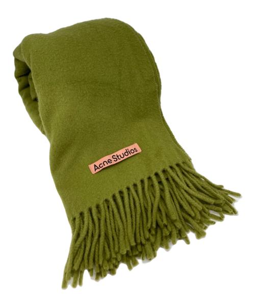 Acne studios（アクネ ストゥディオス）ACNE STUDIOS (アクネ ストゥディオス) フリンジウールスカーフ/ウールストール オリーブ サイズ:200×70㎝の古着・服飾アイテム