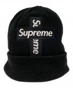 SUPREME×New Eraシュプリーム×ニューエラ）の古着「CROSS BOX LOGO BEANIE/クロスボックスロゴビーニー/ニット帽」｜ブラック