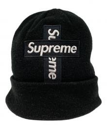 SUPREME×New Era（シュプリーム×ニューエラ）の古着「CROSS BOX LOGO BEANIE/クロスボックスロゴビーニー/ニット帽」｜ブラック