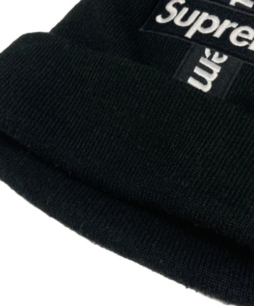 SUPREME（シュプリーム）Supreme (シュプリーム) New Era (ニューエラ) CROSS BOX LOGO BEANIE/クロスボックスロゴビーニー/ニット帽 ブラックの古着・服飾アイテム
