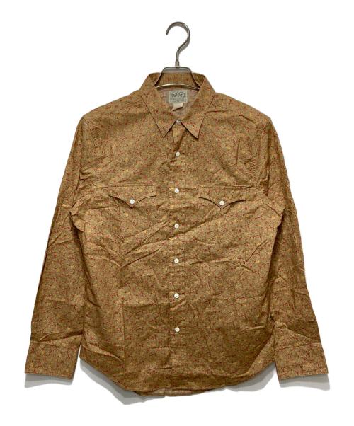 RRL（ダブルアールエル）RRL (ダブルアールエル) フラワー柄ウエスタンシャツ ブラウン サイズ:Mの古着・服飾アイテム