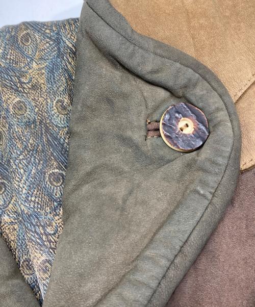 echtes leder（エヒテス レーダァ）echtes leder (エヒテス レーダァ) レザー切替チロリアンベスト ブラウン サイズ:50の古着・服飾アイテム