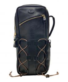 Herz（ヘルツ）の古着「レザーショルダーバッグ/スクエアレザーリュック」｜ブラック