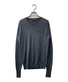 JOHN SMEDLEY（ジョンスメドレー）の古着「Vネックニット」｜グレー