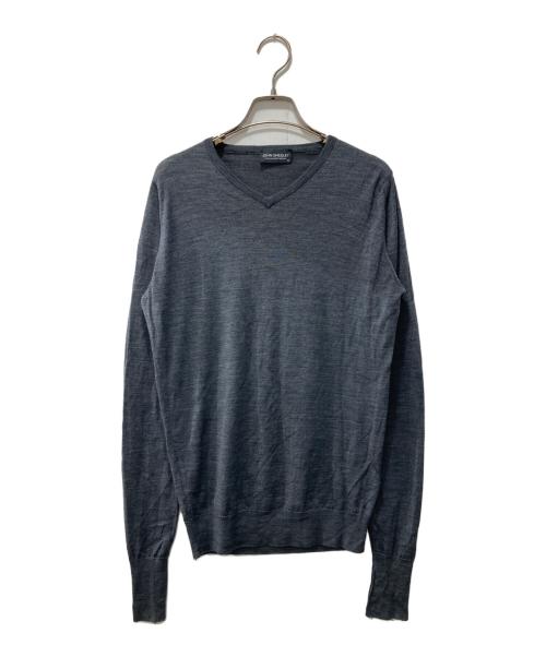 JOHN SMEDLEY（ジョンスメドレー）JOHN SMEDLEY (ジョンスメドレー) Vネックニット グレー サイズ:XSの古着・服飾アイテム