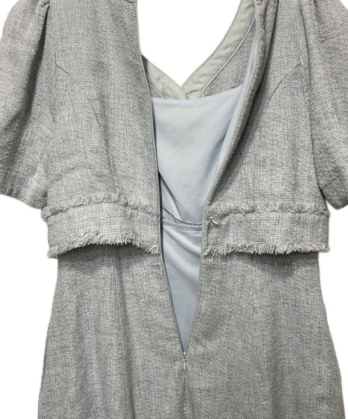 HER LIP TO（ハーリップトゥ）HER LIP TO (ハーリップトゥ) Robertson Tweed Long Dress/ツイード半袖ワンピース ブルー サイズ:Sの古着・服飾アイテム