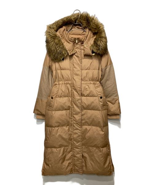Diagram（ダイアグラム）Diagram (ダイアグラム) フェイクファーリブ袖ロングダウンコート ベージュ サイズ:36の古着・服飾アイテム