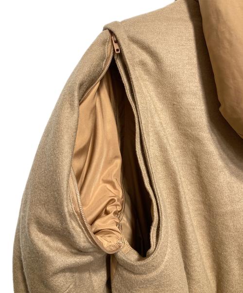 Diagram（ダイアグラム）Diagram (ダイアグラム) フェイクファーリブ袖ロングダウンコート ベージュ サイズ:36の古着・服飾アイテム