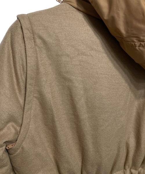 Diagram（ダイアグラム）Diagram (ダイアグラム) フェイクファーリブ袖ロングダウンコート ベージュ サイズ:36の古着・服飾アイテム