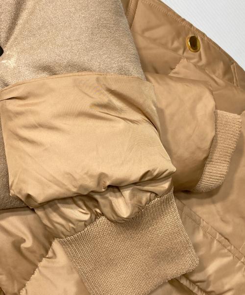 Diagram（ダイアグラム）Diagram (ダイアグラム) フェイクファーリブ袖ロングダウンコート ベージュ サイズ:36の古着・服飾アイテム