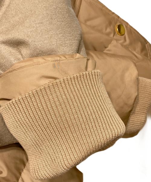 Diagram（ダイアグラム）Diagram (ダイアグラム) フェイクファーリブ袖ロングダウンコート ベージュ サイズ:36の古着・服飾アイテム