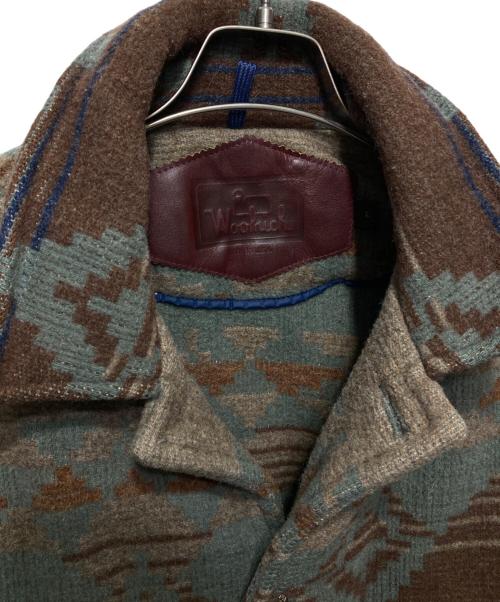 WOOLRICH（ウールリッチ）WOOLRICH (ウールリッチ) ネイティブ柄ウールハンティングジャケット ブラウン サイズ:Lの古着・服飾アイテム