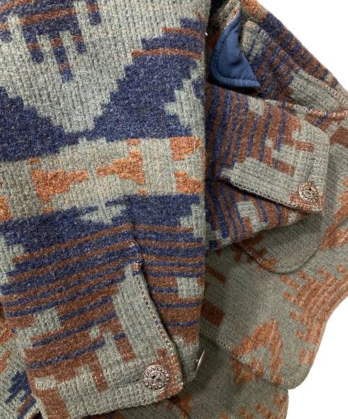 WOOLRICH（ウールリッチ）WOOLRICH (ウールリッチ) ネイティブ柄ウールハンティングジャケット ブラウン サイズ:Lの古着・服飾アイテム
