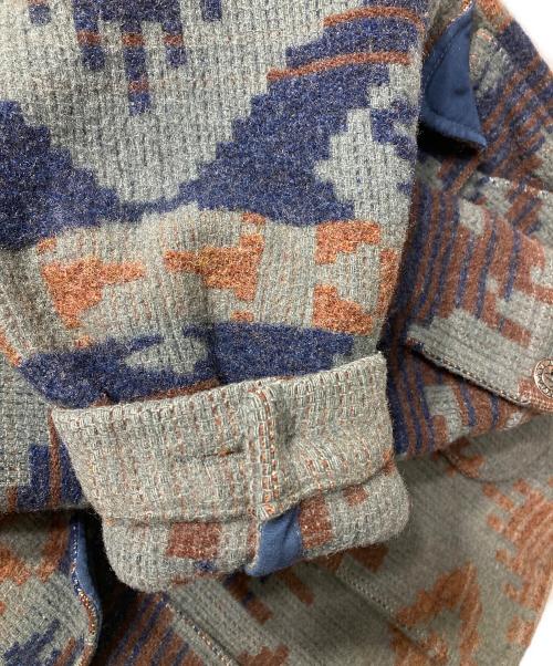 WOOLRICH（ウールリッチ）WOOLRICH (ウールリッチ) ネイティブ柄ウールハンティングジャケット ブラウン サイズ:Lの古着・服飾アイテム