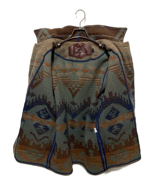 WOOLRICH（ウールリッチ）WOOLRICH (ウールリッチ) ネイティブ柄ウールハンティングジャケット ブラウン サイズ:Lの古着・服飾アイテム