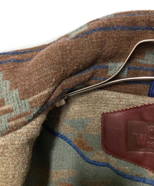 WOOLRICH（ウールリッチ）WOOLRICH (ウールリッチ) ネイティブ柄ウールハンティングジャケット ブラウン サイズ:Lの古着・服飾アイテム