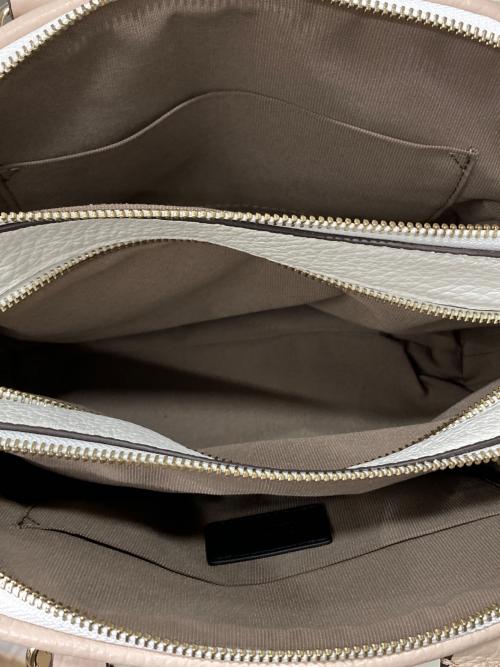 FURLA（フルラ）FURLA (フルラ) シリSサッチェル2WAYショルダーバッグ ベージュ×ホワイトの古着・服飾アイテム