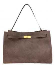 Mila Owen（ミラオーウェン）の古着「ワンハンドルソフトハンドバッグ」｜ブラウン