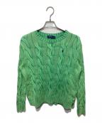 POLO RALPH LAURENポロ・ラルフローレン）の古着「コットンクルーネックニット」｜グリーン