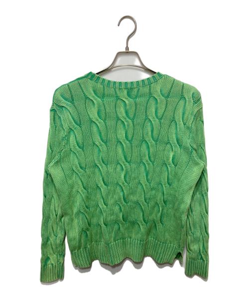 POLO RALPH LAUREN（ポロ・ラルフローレン）POLO RALPH LAUREN (ポロ・ラルフローレン) コットンクルーネックニット グリーン サイズ:Mの古着・服飾アイテム