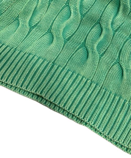 POLO RALPH LAUREN（ポロ・ラルフローレン）POLO RALPH LAUREN (ポロ・ラルフローレン) コットンクルーネックニット グリーン サイズ:Mの古着・服飾アイテム