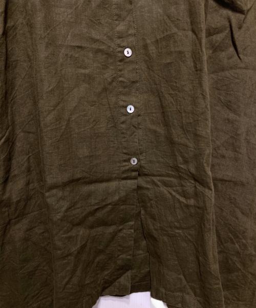 fog linen work（フォグリネンワーク）fog linen work (フォグリネンワーク) 半袖リネンワンピース グリーン サイズ:表記なしの古着・服飾アイテム