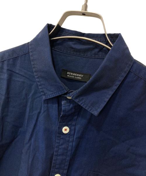 BURBERRY BLACK LABEL（バーバリーブラックレーベル）BURBERRY BLACK LABEL (バーバリーブラックレーベル) 半袖コットンシャツ ネイビー サイズ:3の古着・服飾アイテム
