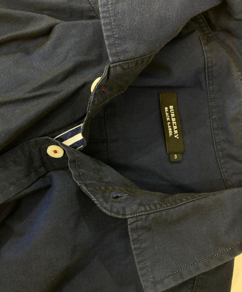 BURBERRY BLACK LABEL（バーバリーブラックレーベル）BURBERRY BLACK LABEL (バーバリーブラックレーベル) 半袖コットンシャツ ネイビー サイズ:3の古着・服飾アイテム