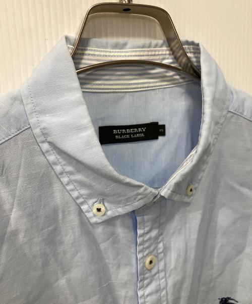 BURBERRY BLACK LABEL（バーバリーブラックレーベル）BURBERRY BLACK LABEL (バーバリーブラックレーベル) ボタンダウンシャツ ブルー サイズ:3の古着・服飾アイテム