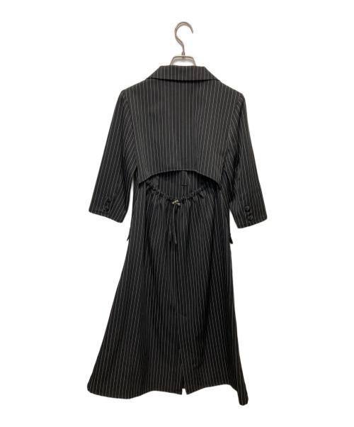 REDYAZEL（レディアゼル）REDYAZEL (レディアゼル) ストライプロングジャケット×トップス×ラップショートパンツ ブラック サイズ:Sの古着・服飾アイテム