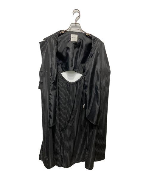 REDYAZEL（レディアゼル）REDYAZEL (レディアゼル) ストライプロングジャケット×トップス×ラップショートパンツ ブラック サイズ:Sの古着・服飾アイテム