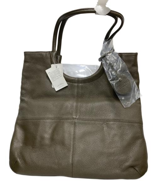PICONE（ピッコーネ）PICONE (ピッコーネ) やぎ革トートバッグ カーキの古着・服飾アイテム