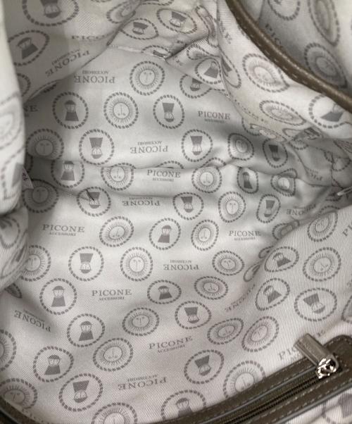 PICONE（ピッコーネ）PICONE (ピッコーネ) やぎ革トートバッグ カーキの古着・服飾アイテム