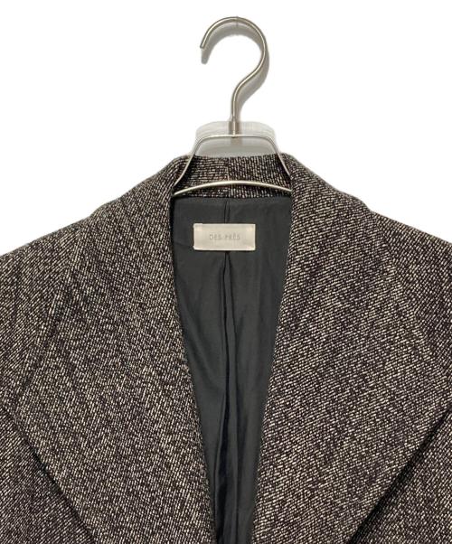 DES PRES（デ プレ）DES PRES (デ プレ) ウールスラブミックス ワイドカラーショートコート グレー サイズ:36の古着・服飾アイテム