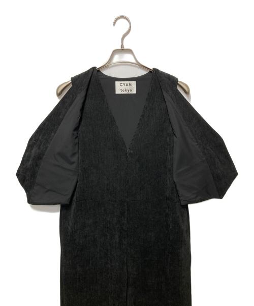 CYAN TOKYO（シアン トーキョー）CYAN TOKYO (シアン トーキョー) スラブモールコンビベストサロペ グレー サイズ:36の古着・服飾アイテム