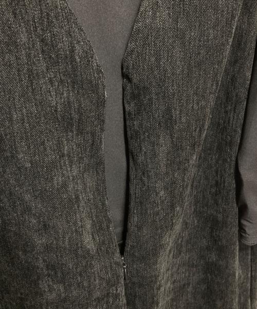 CYAN TOKYO（シアン トーキョー）CYAN TOKYO (シアン トーキョー) スラブモールコンビベストサロペ グレー サイズ:36の古着・服飾アイテム