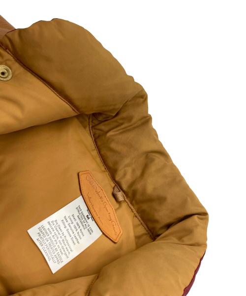 WAREHOUSE（ウエアハウス）WAREHOUSE (ウエアハウス) ヨークレザーダウンベスト レッド×ブラウン サイズ:Mの古着・服飾アイテム