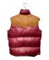 WAREHOUSE (ウエアハウス) ヨークレザーダウンベスト レッド×ブラウン サイズ:M：12000円