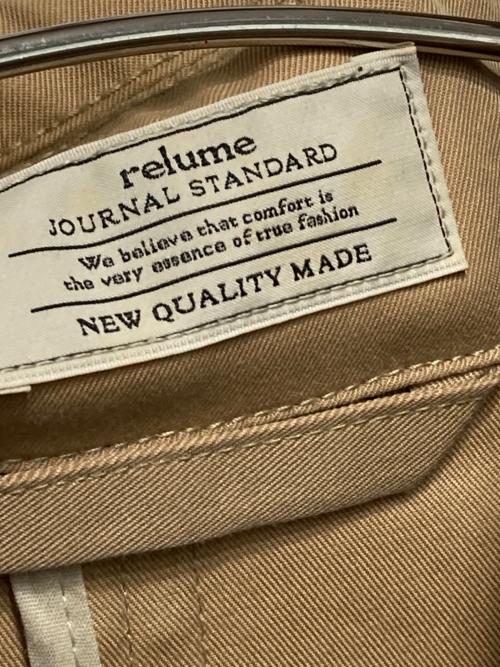 JOURNAL STANDARD relume（ジャーナルスタンダード レリューム）JOURNAL STANDARD relume (ジャーナルスタンダード レリューム) トレンチコート/スーピマコットンステンカラーコート ベージュ サイズ:38の古着・服飾アイテム
