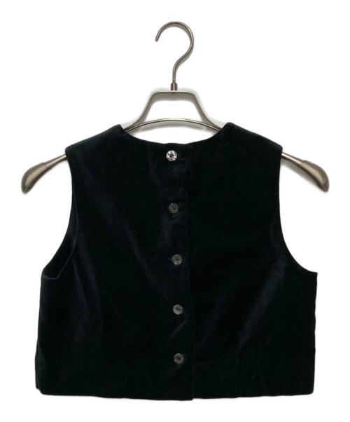 fig LONDON（フィグロンドン）fig London (フィグロンドン) ベロアベスト グリーン サイズ:Fの古着・服飾アイテム